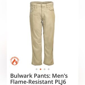 Bulwark FR men’s 32” x 32” fire retardant workwear cargo Men's Khaki Cargo Pants